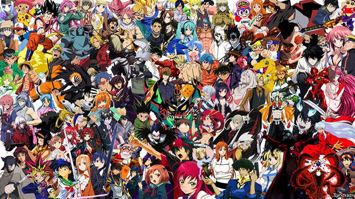 many anime together iamges
